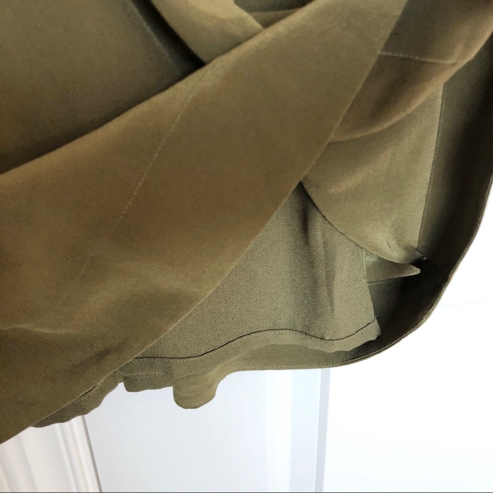 Madewell Silk Moonset Dress in Olive Green Sz 2 - Picture 6 of 11